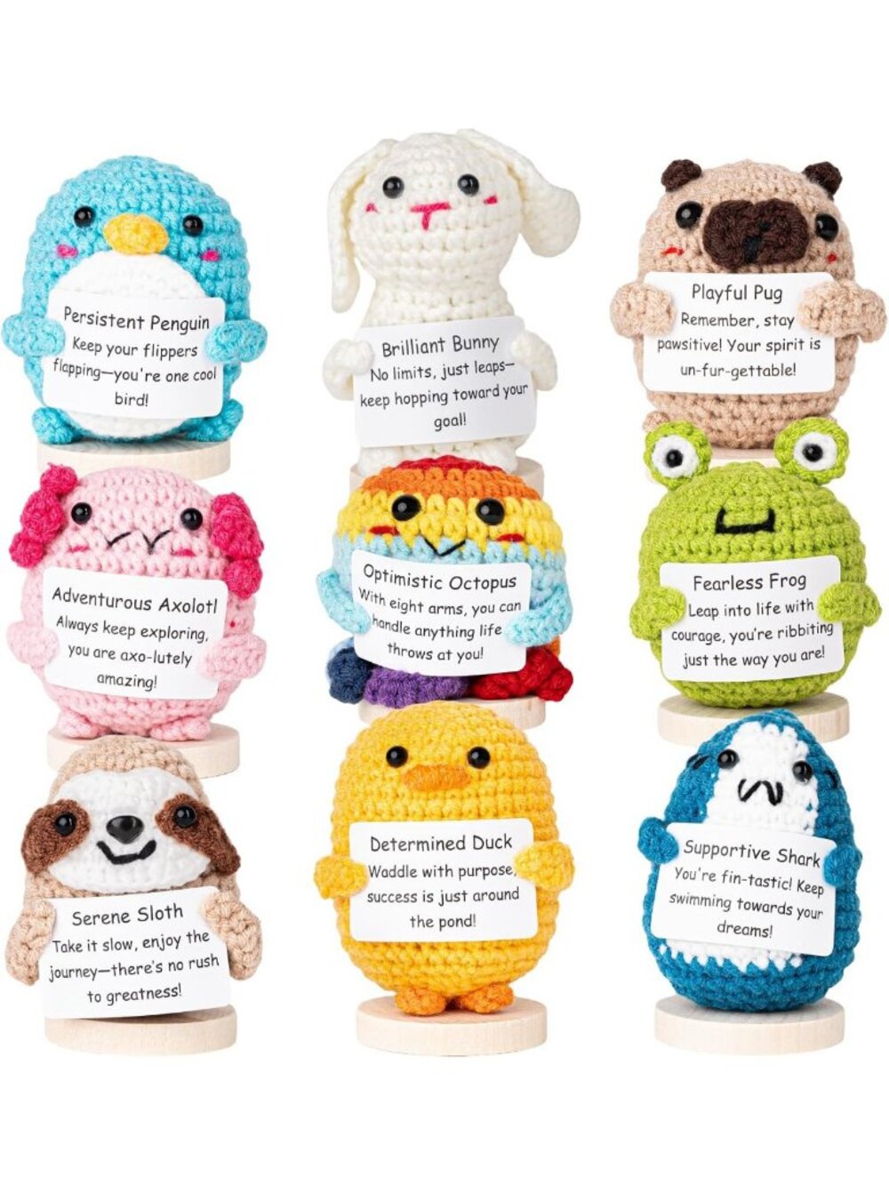 Handmade Crochet Animal Desk Accessories - Cute Employee Appreciation Gifts (9